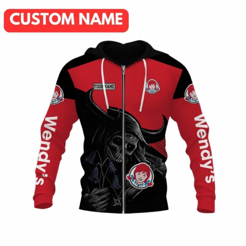 Personalized Death With Wendys All Over Print Hoodie