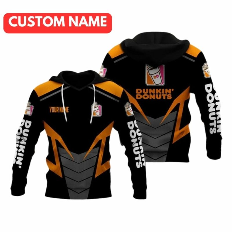 Personalized Dunkin Donuts In My Heart Black Uniform All Over Print Hoodie All Over Print Hoodie