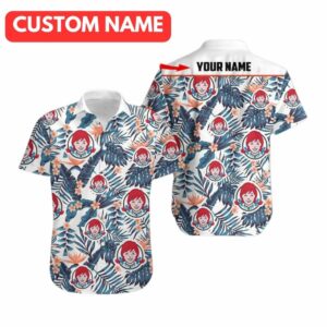 Personalized Floral Pattern With Many Logo Wendy's Hawaiian Shirt