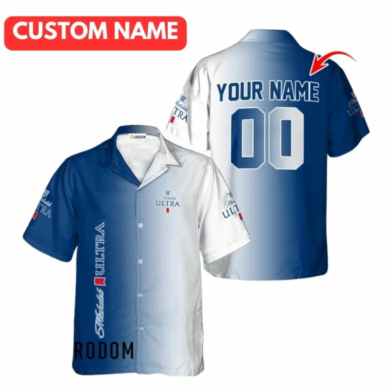 Personalized Gradient Michelob Ultra Hawaiian Shirt