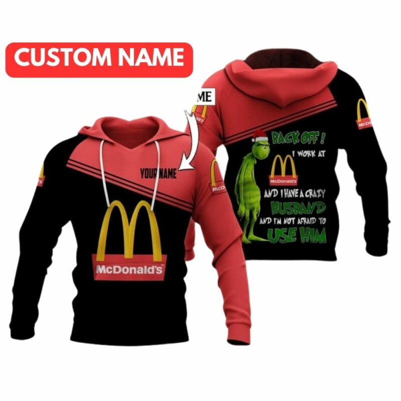 Personalized Grinch With McDonalds All Over Print Hoodie
