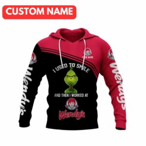 Personalized I Used To Smile And Then I Worked At Wendy's All Over Print Hoodie