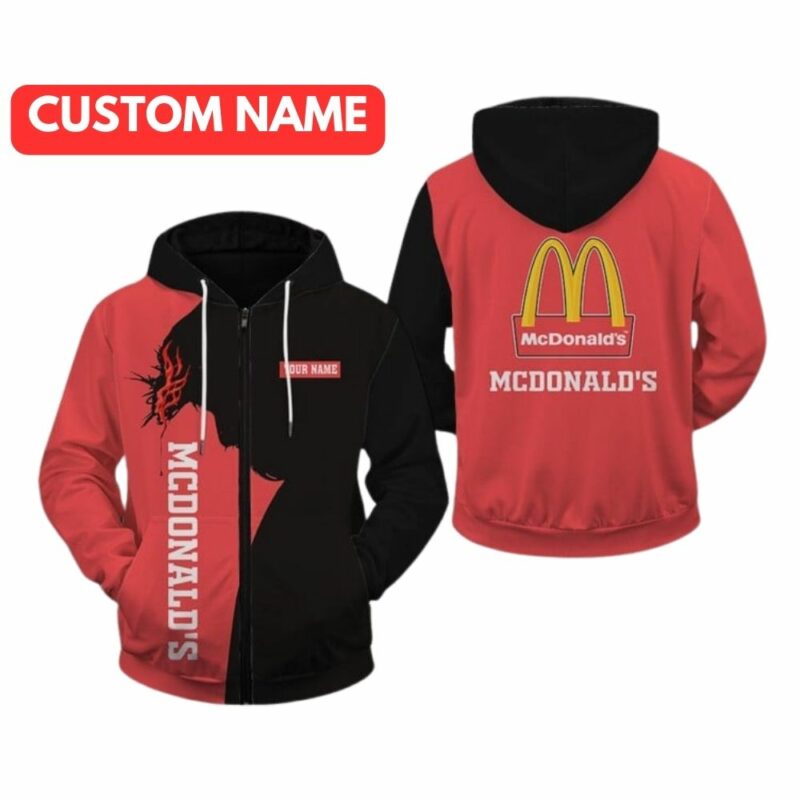 Personalized Jesus With Logo McDonalds All Over Print Hoodie