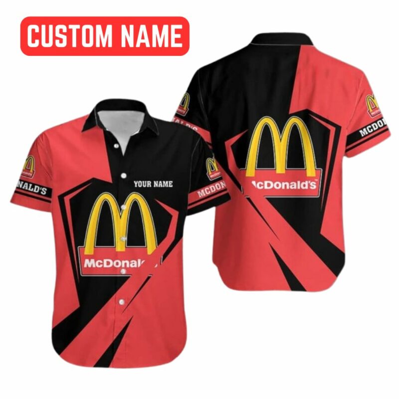 Personalized Logo Funny Black And Red Hawaiian Shirt