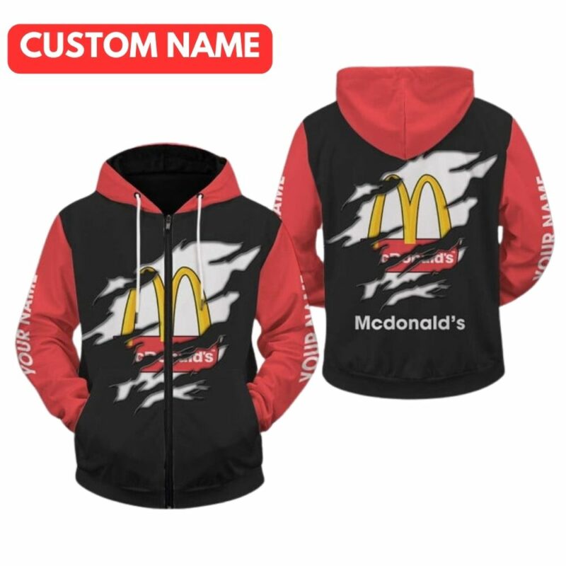 Personalized Logo McDonalds Scratch All Over Print Hoodie