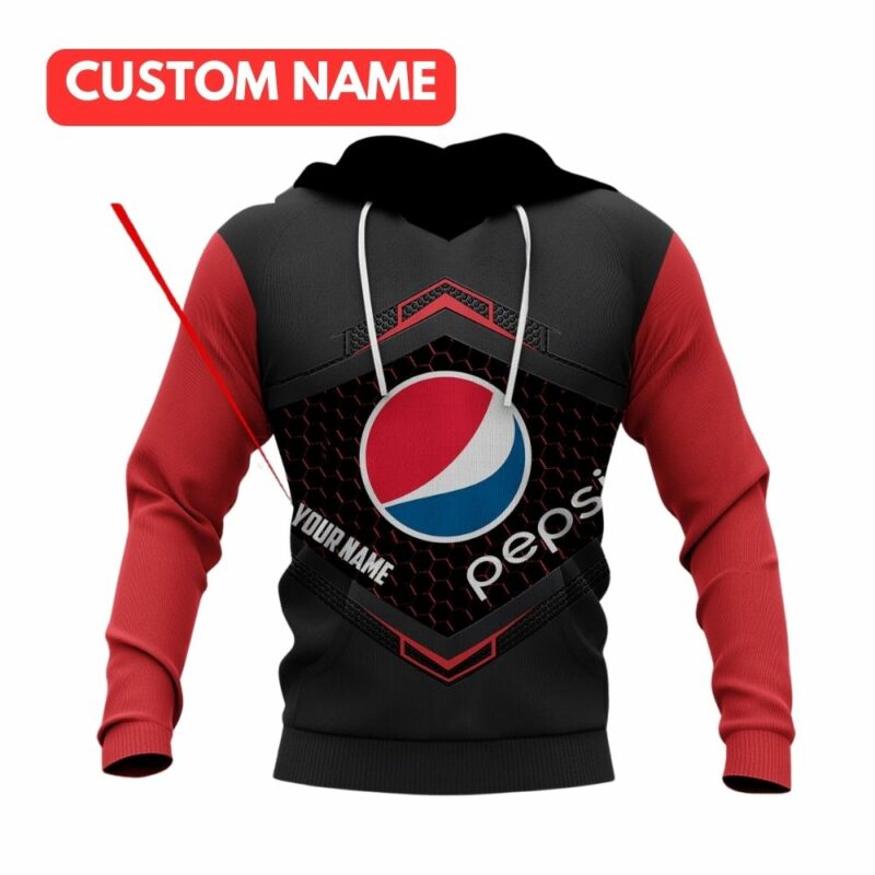 Personalized Logo Pepsi Funny Black And Red All Over Print Hoodie