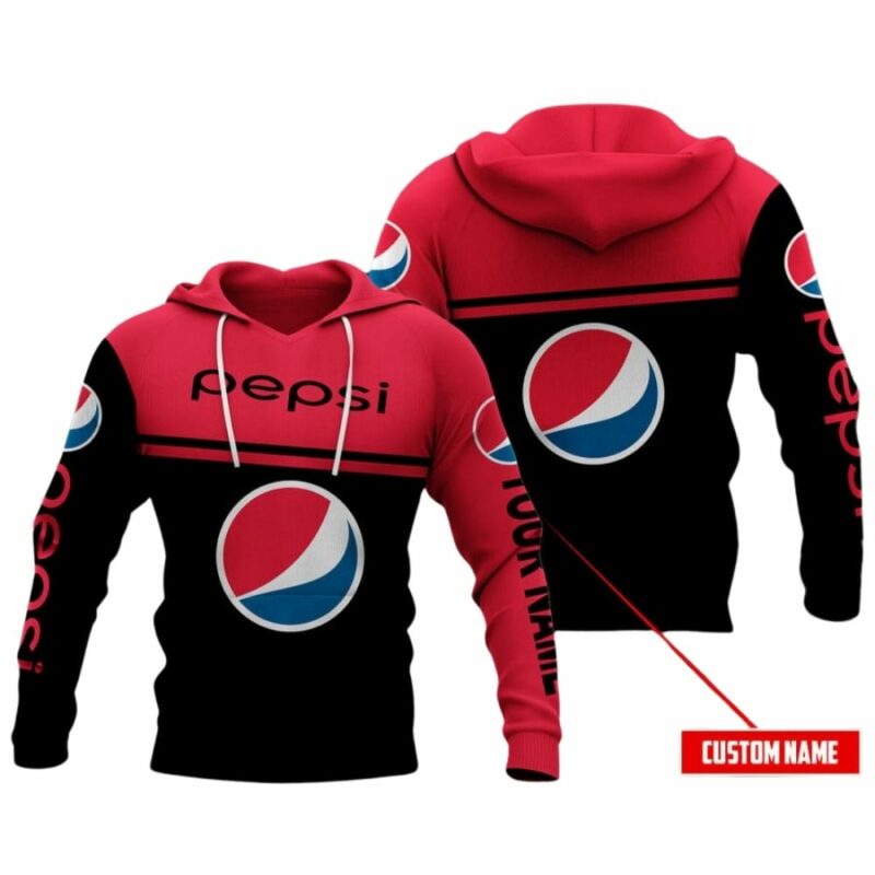 Personalized Logo Pepsi In My Heart Black And Red Funny All Over Print Hoodie