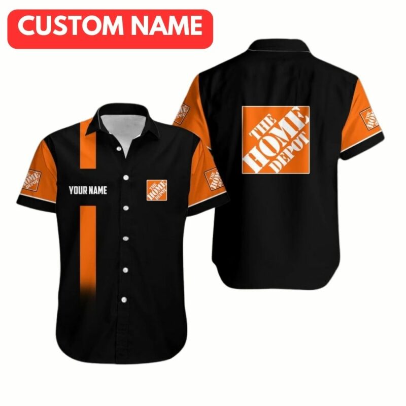 Personalized Logo The Home Depot In My Heart Black Hawaiian Shirt