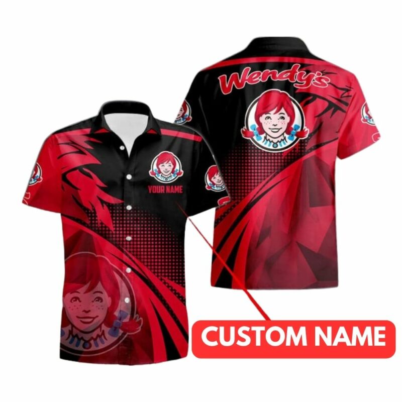 Personalized Logo Wendys In My Heart Hawaiian Shirt
