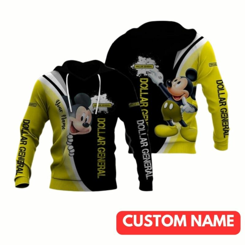 Personalized Mickey Mouse With Dollar General All Over Print Hoodie