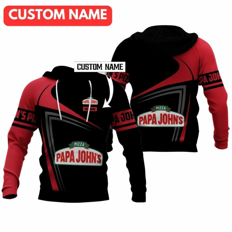 Personalized My Love Papa Johns Pizza Logo All Over Print Hoodie