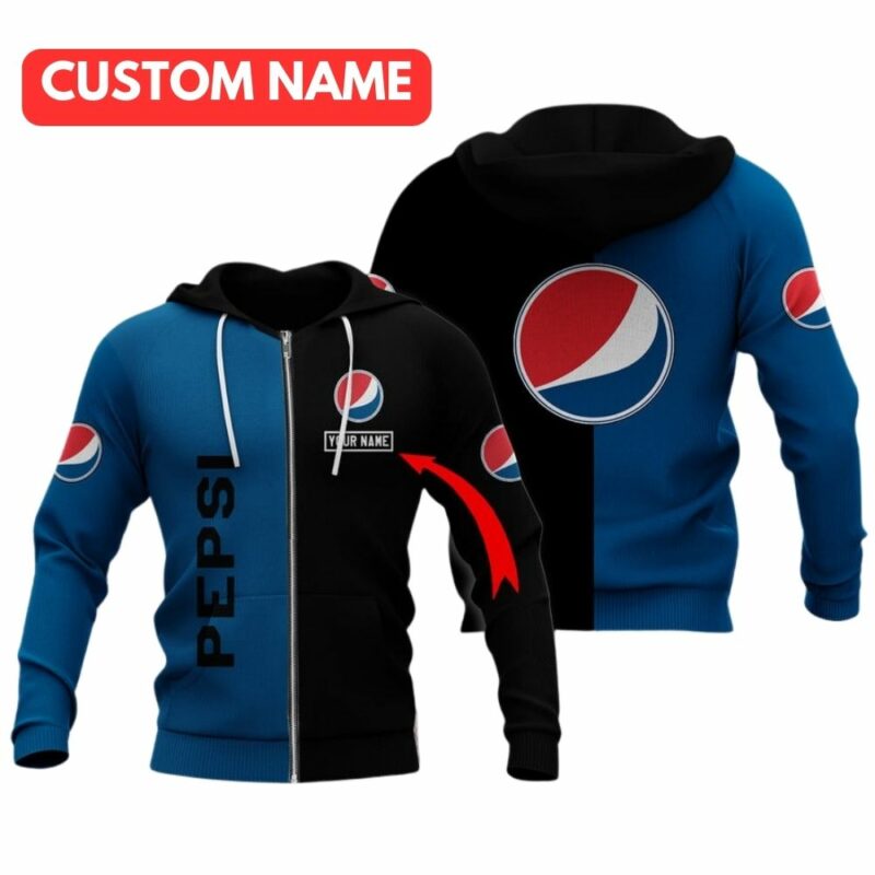 Personalized My Love Pepsi Black And Blue All Over Print Hoodie
