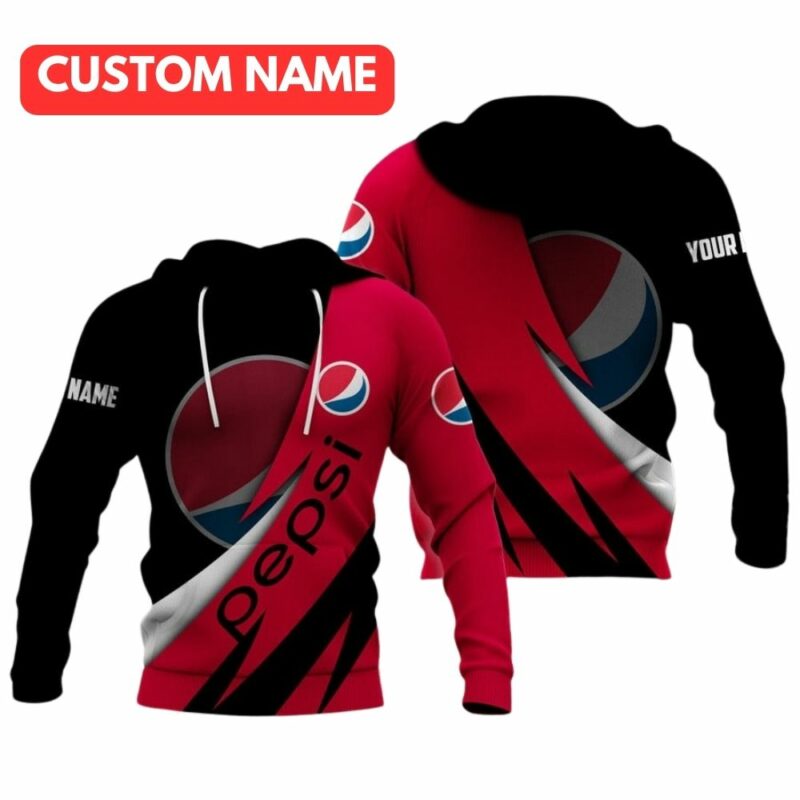 Personalized My Love Pepsi Black And Red All Over Print Hoodie