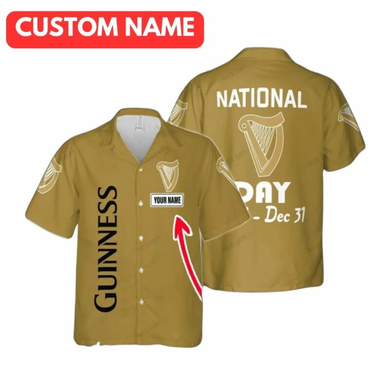 Personalized National Day Guinness Hawaiian Shirt