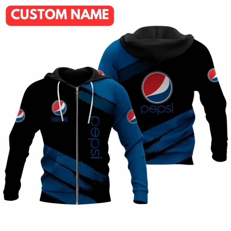 Personalized Pepsi Blue And Black Funny All Over Print Hoodie