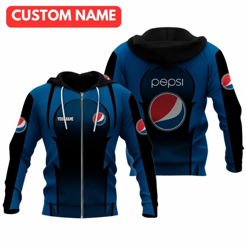 Personalized Pepsi In My Heart Blue All Over Print Hoodie