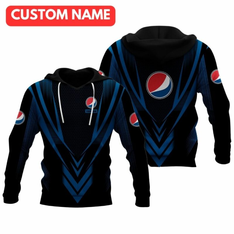 Personalized Pepsi In My Heart Funny Black All Over Print Hoodie