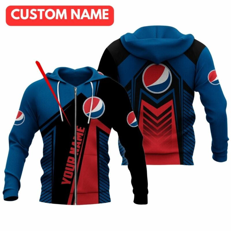 Personalized Pepsi In My Heart Funny Blue And Black All Over Print Hoodie