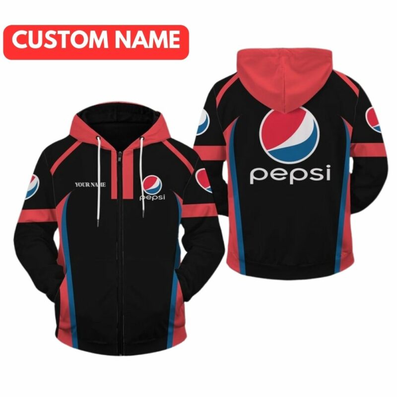 Personalized Pepsi Logo My Heart All Over Print Hoodie