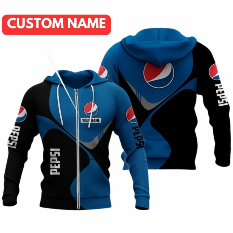Personalized Pepsi My Heart Funny Black And Blue All Over Print Hoodie