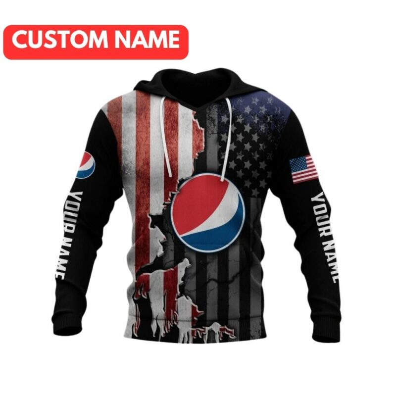 Personalized Pepsi With Flag American For 4th Of July Funny All Over Print Hoodie
