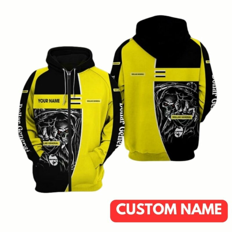 Personalized Skull Death With Dollar General All Over Print Hoodie