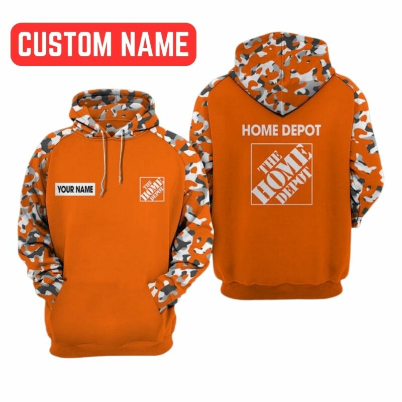 Personalized The Home Depot Camo Patterns All Over Print Hoodie