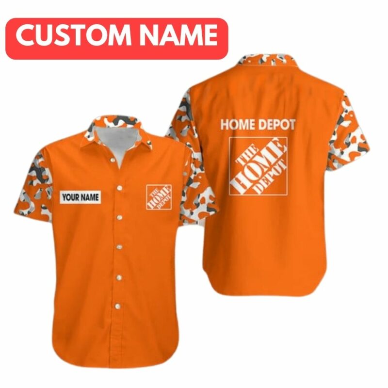 Personalized The Home Depot Camo Patterns Hawaiian Shirt