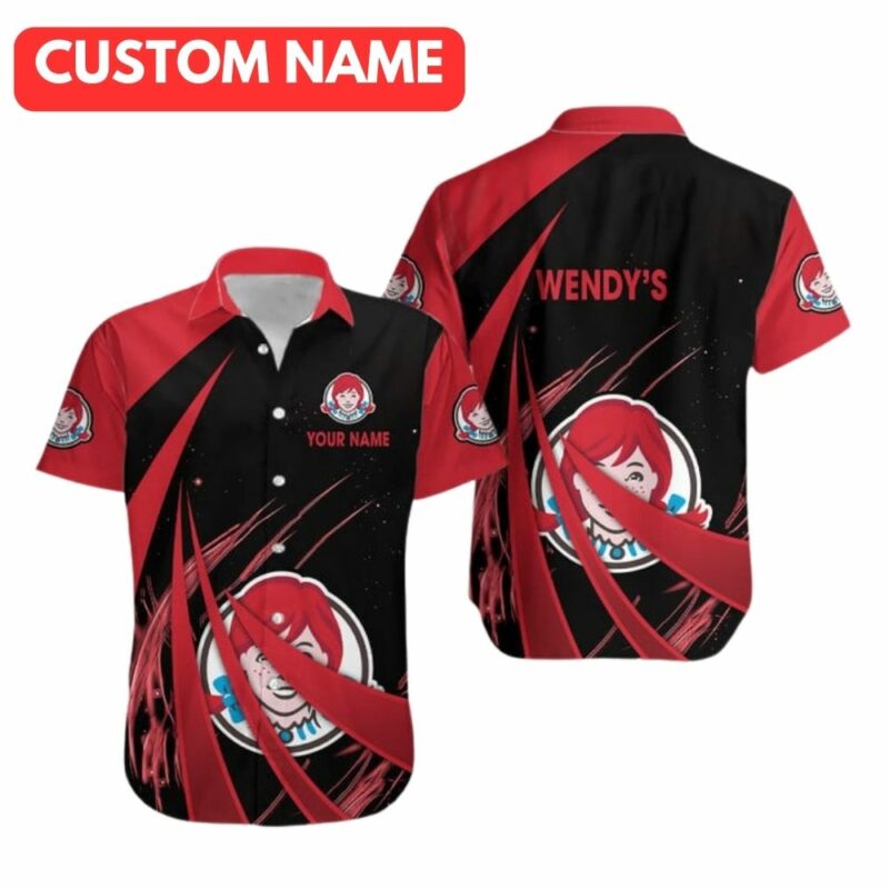 Personalized Wendys Logo In My Heart Scratch Hawaiian Shirt