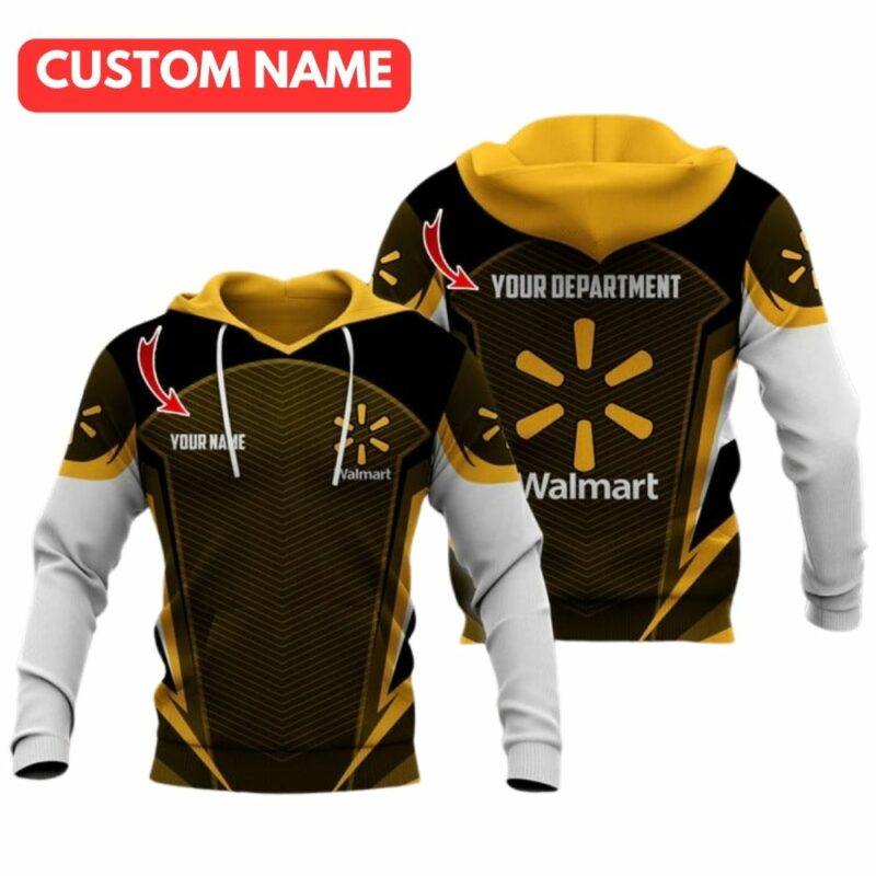 Personalized and department logo walmart uniform 3d hoodie 1