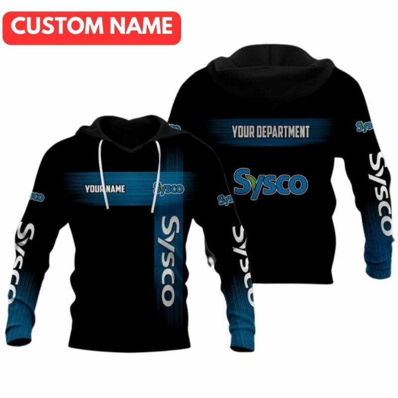 Personalized and department sysco in my heart black 3d hoodie 1