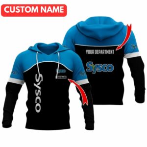 Personalized And Department Sysco In My Heart Black And Blue All Over Print Hoodie
