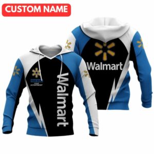 Personalized And Department Walmart In My Heart Black Blue And White All Over Print Hoodie