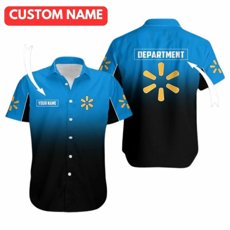 Personalized and department walmart logo in my heart hawaiian shirt 1
