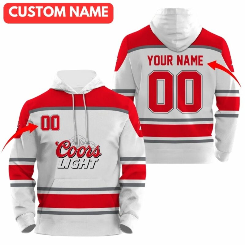 Personalized and number coors light basic 3d hoodie 1