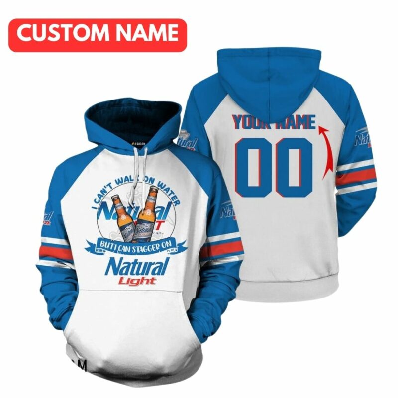 Personalized and number i cant stagger on natural light 3d hoodie 1