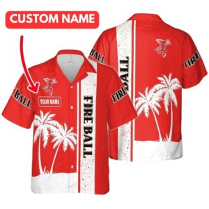 Personalized Cinnamon Fireball Whiskey Coconut Tropical Hawaiian Shirt