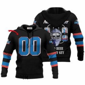 Personalized Cold Natural Light Hockey Guy All Over Print Hoodie