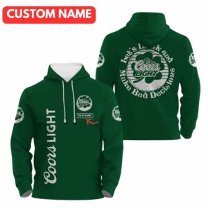 Personalized Coors Light St Patricks Day All Over Print Hoodie