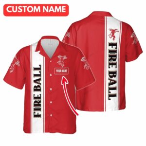 Personalized Fireball Cinnamon Logo In My Heart Hawaiian Shirt
