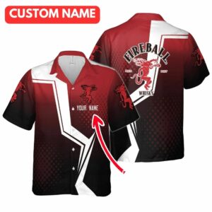 Personalized Fireball Cinnamon Whisky Hawaiian Shirt