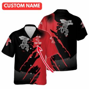 Personalized Fireball Whiskey Logo In My Heart Scratch Hawaiian Shirt