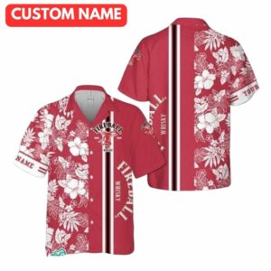 Personalized Fireball Whisky Floral Flower Tropical Hawaiian Shirt