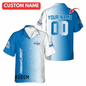 Personalized Gradient Natural Light Hawaiian Shirt