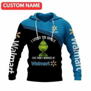Personalized Grinch With Walmart Christmas All Over Print Hoodie