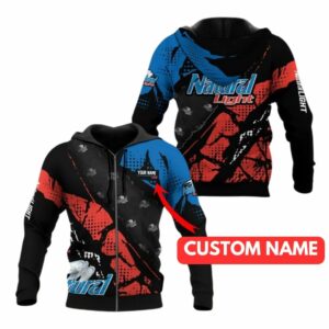 Personalized Halftone Natural Light All Over Print Hoodie
