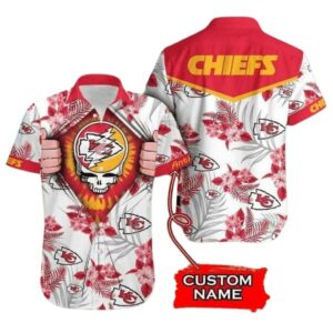 Personalized Kansas City Grateful Dead Skull Halloween Hawaiian Shirt