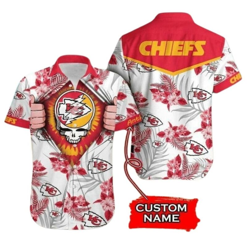 Personalized kansas city grateful dead skull halloween hawaiian shirt 1