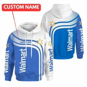 Personalized Logo Walmart In My Heart Blue And White All Over Print Hoodie