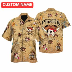 Personalized Mickey Cruise Pirates Of The Caribbean Hawaiian Shirt